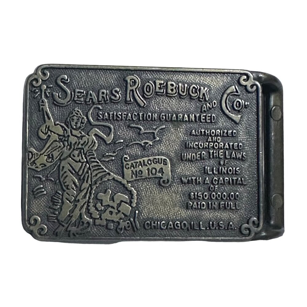 Vintage Sears Roebuck & Co. Belt Buckle -‎ Satisfaction Guaranteed